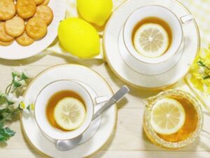レモンティーとビスケット